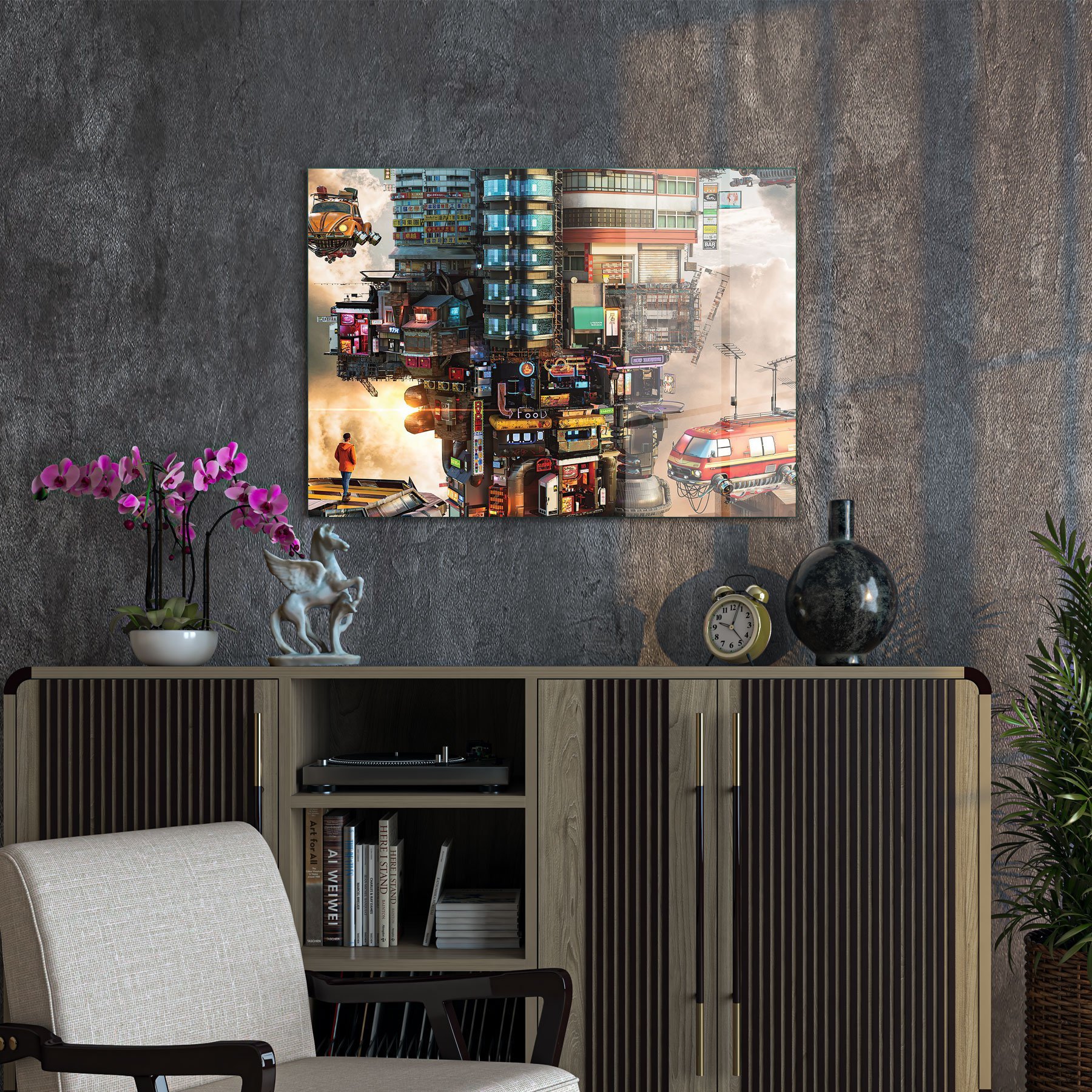 Picture of Decovetro Cam Tablo Futurist City 30x40 cm