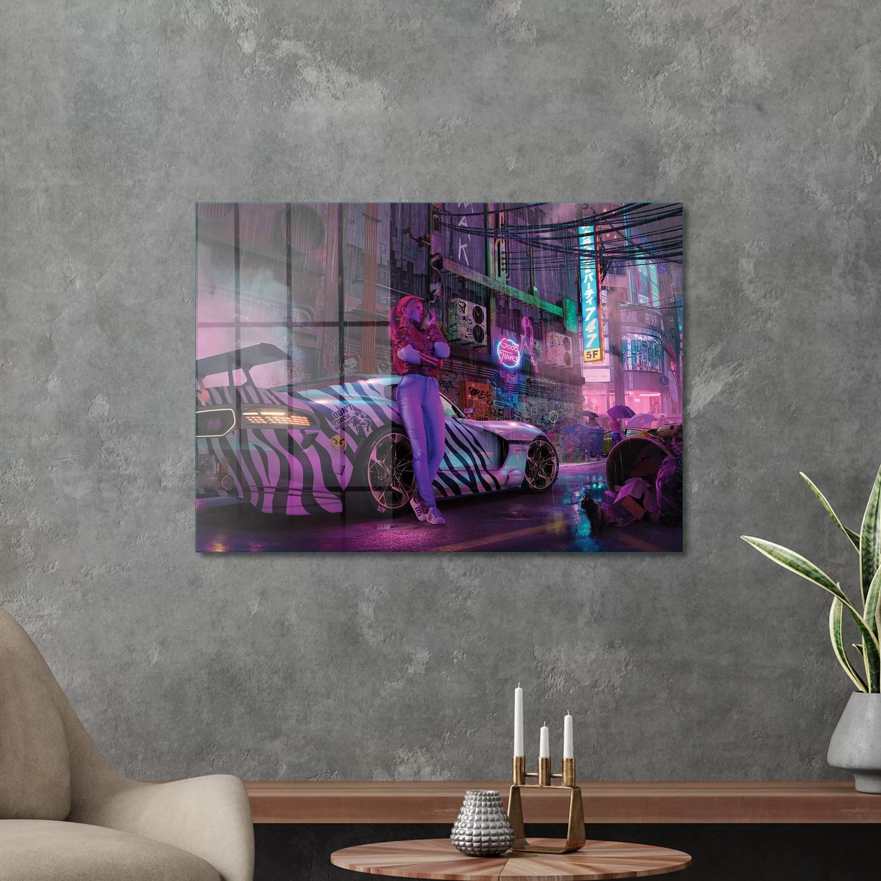Picture of Decovetro Cam Tablo Gamer Cyberpunk City 30x40 cm