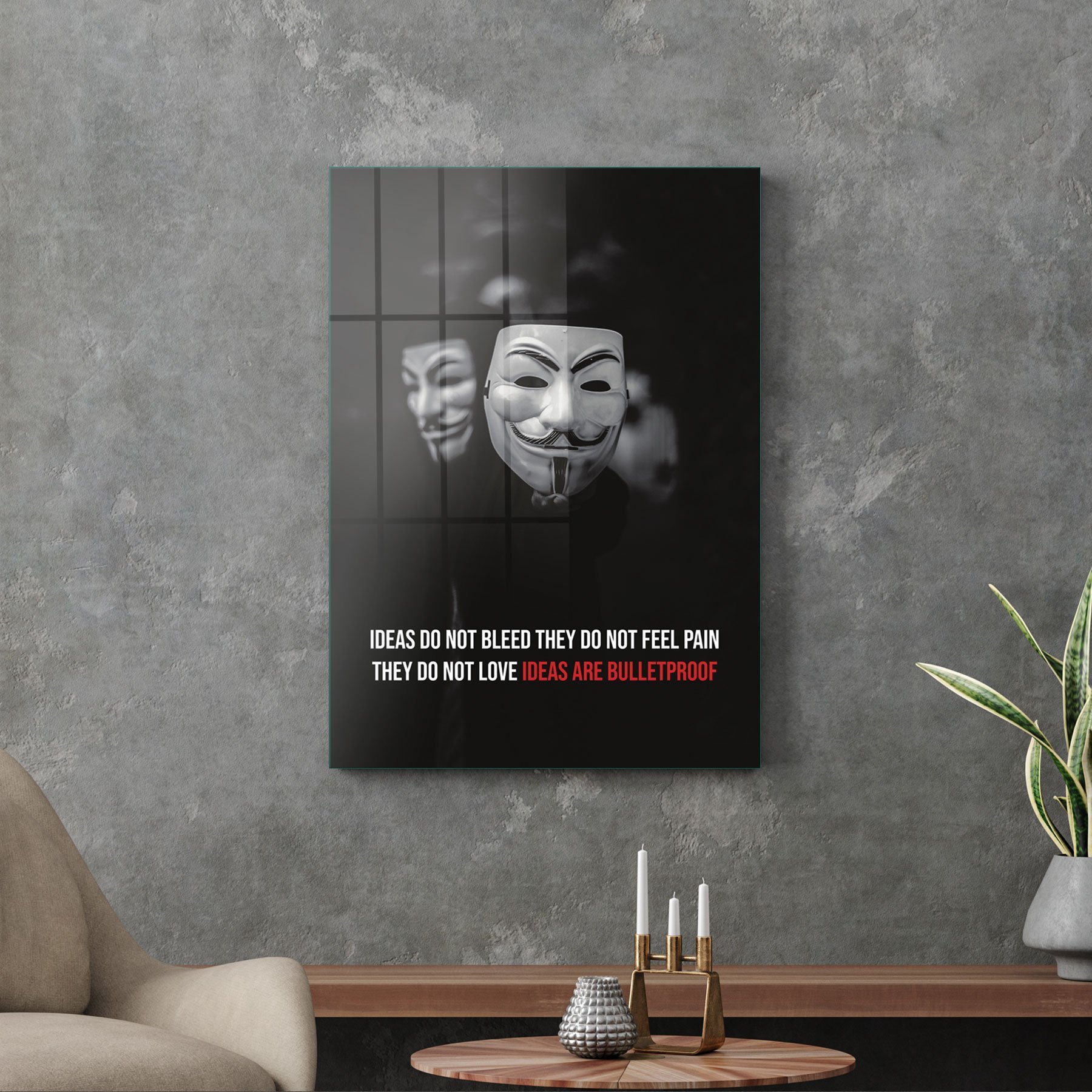 Picture of Decovetro Cam Tablo V For Vendetta 70x100 cm