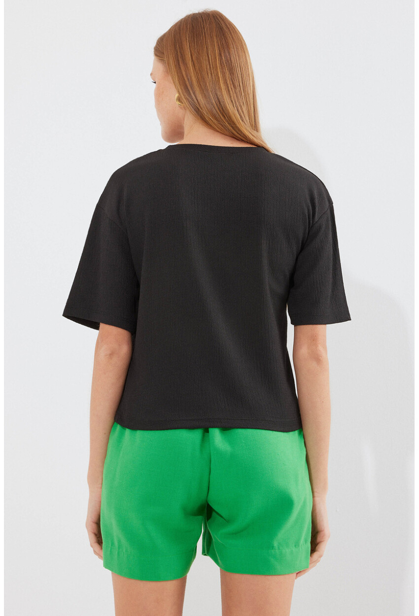 Picture of 912 Baskılı Örme Basic Tişört