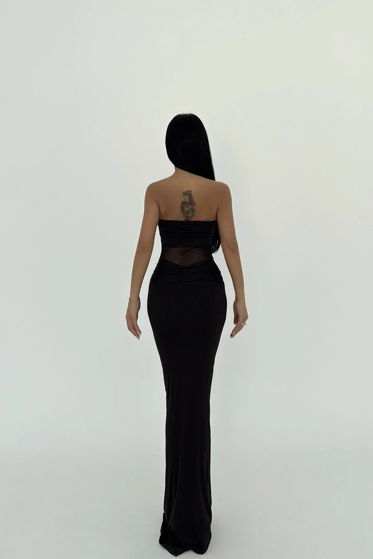 Picture of Black Transparent Long Dress