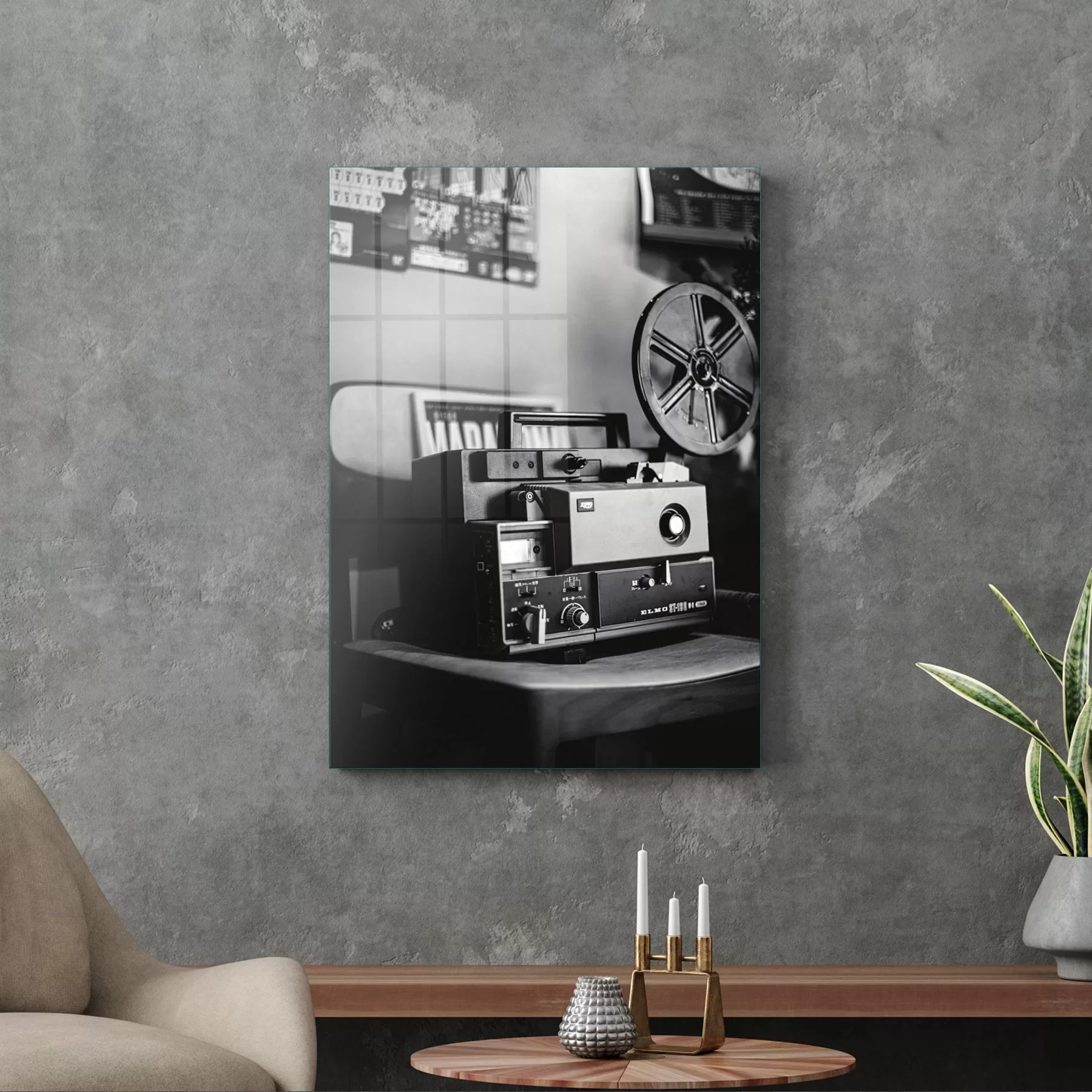 Picture of Decovetro Cam Tablo Vintage Film Makinesi 30x40 cm