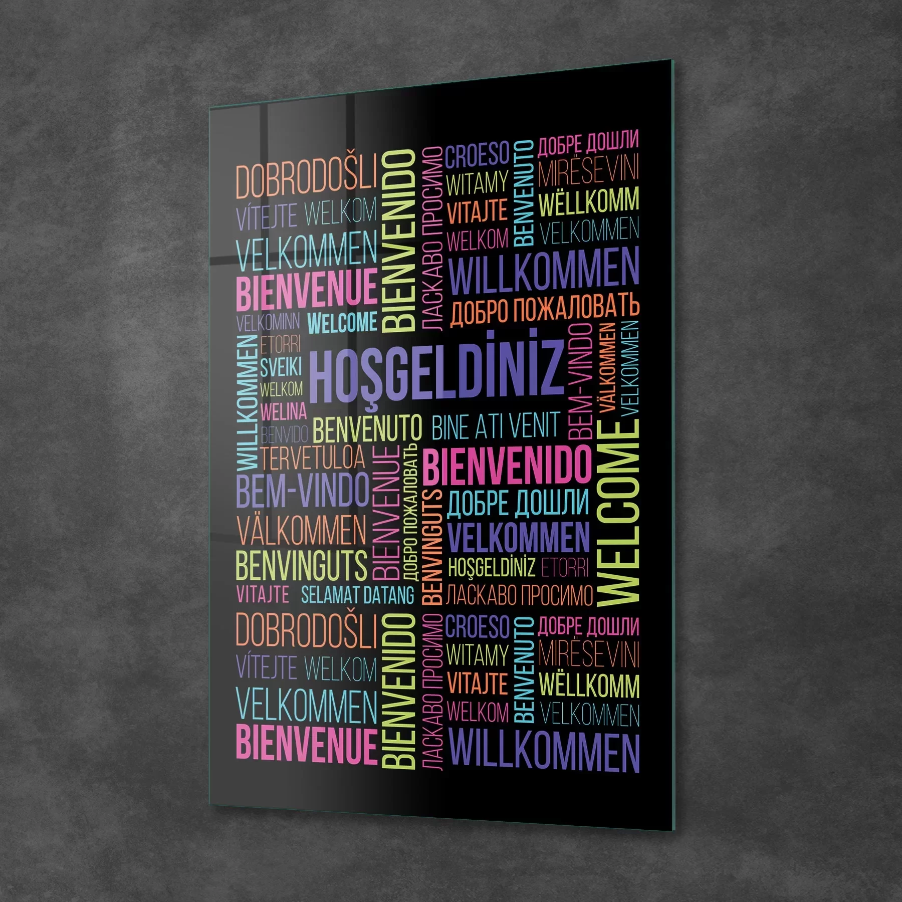 Picture of Decovetro Cam Tablo Ofisinize Özel Hoşgeldiniz 70x100 cm