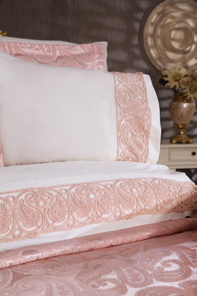 Picture of Çeyiz Diyarı Şal 10 Parça Battaniyeli Çeyiz Seti Pudra