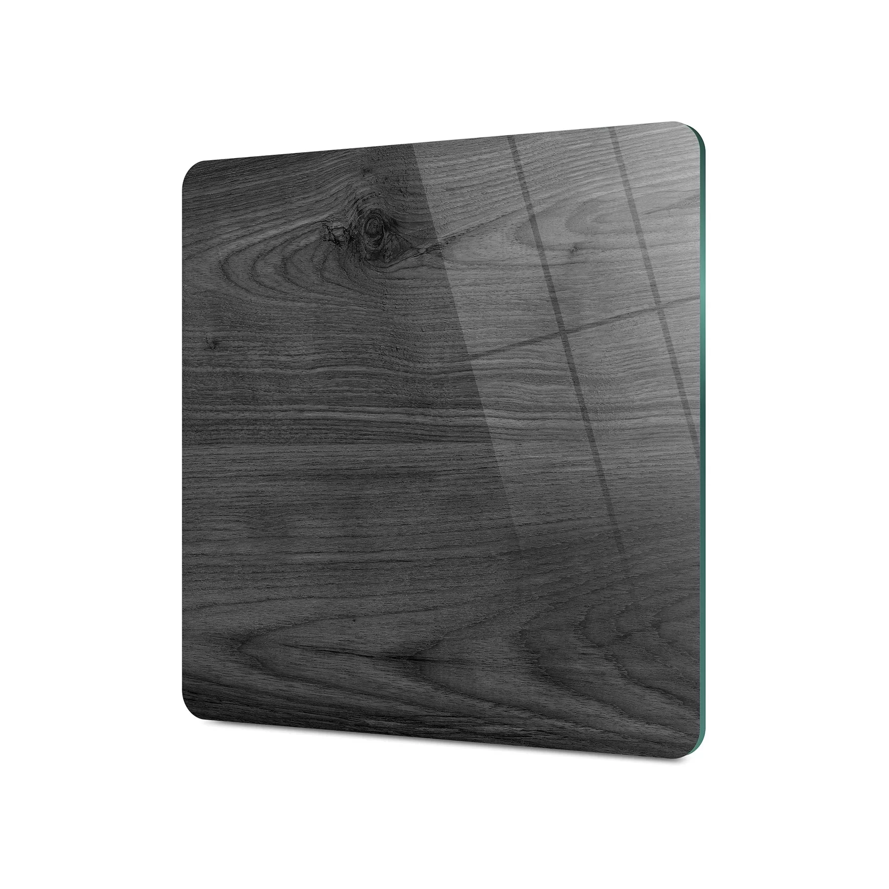 Picture of Decovetro Cam Kesme Tahtası ve Sunumluk Kare Siyah Ahşap Desenli 30x30 Cm