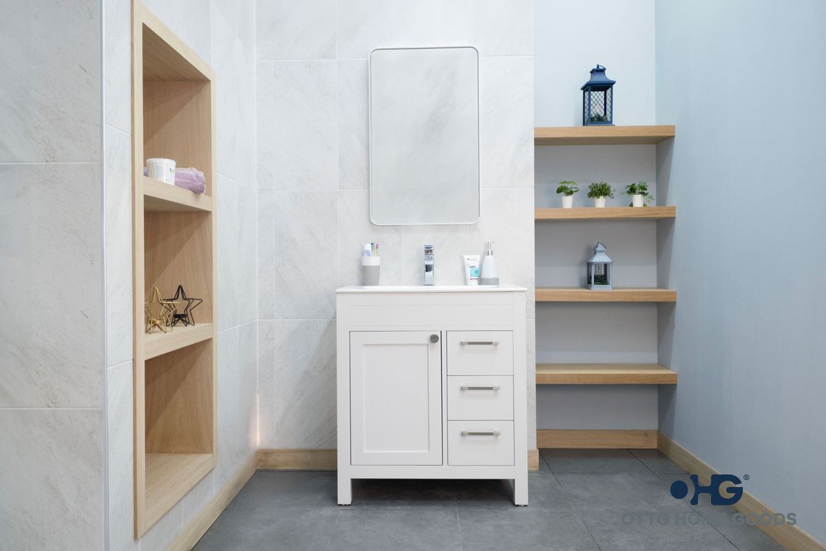 Picture of Aria White Bathroom Cabinet