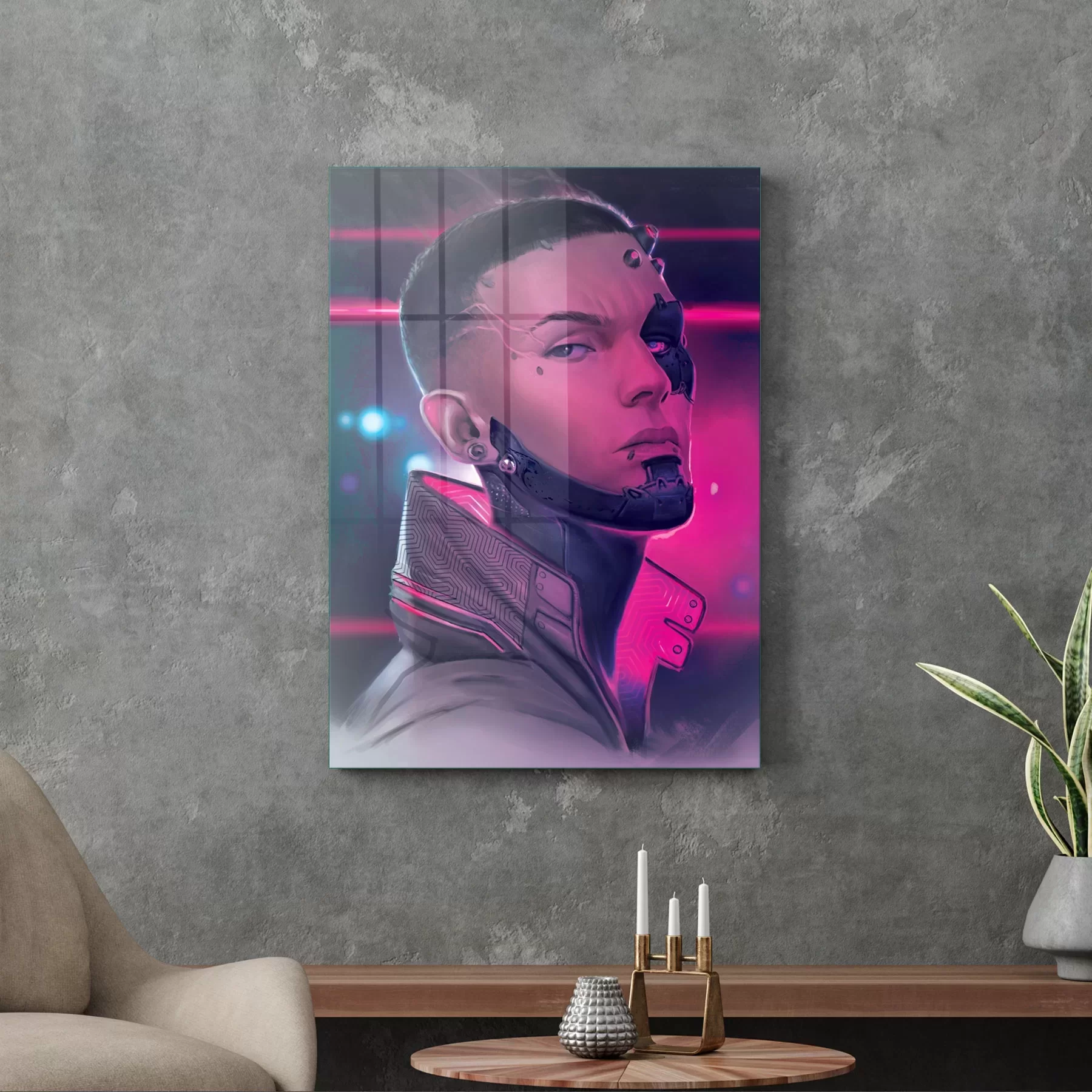 Picture of Decovetro Cam Tablo Cyberpunk Man 30x40 cm