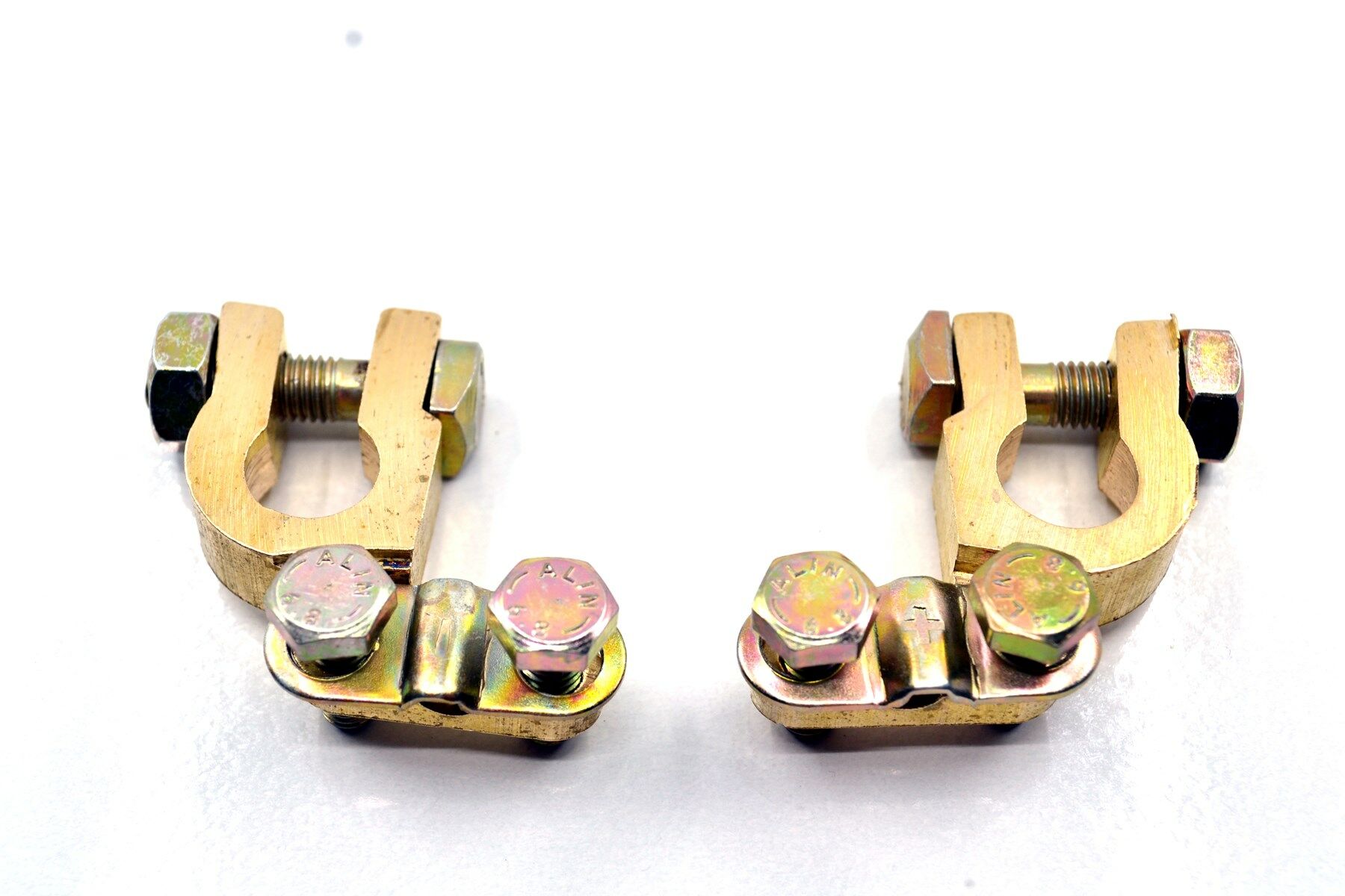 Picture of 1 Takım Japon Tip Akü Dar Kutup Başı Terminali Pirinç Artı Eksi