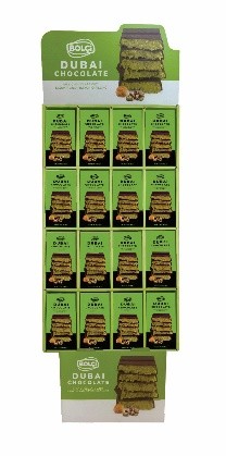 Picture of PISTACHIO KADAYIF FILLED DARK CHOCOLATE 200g (STAND)