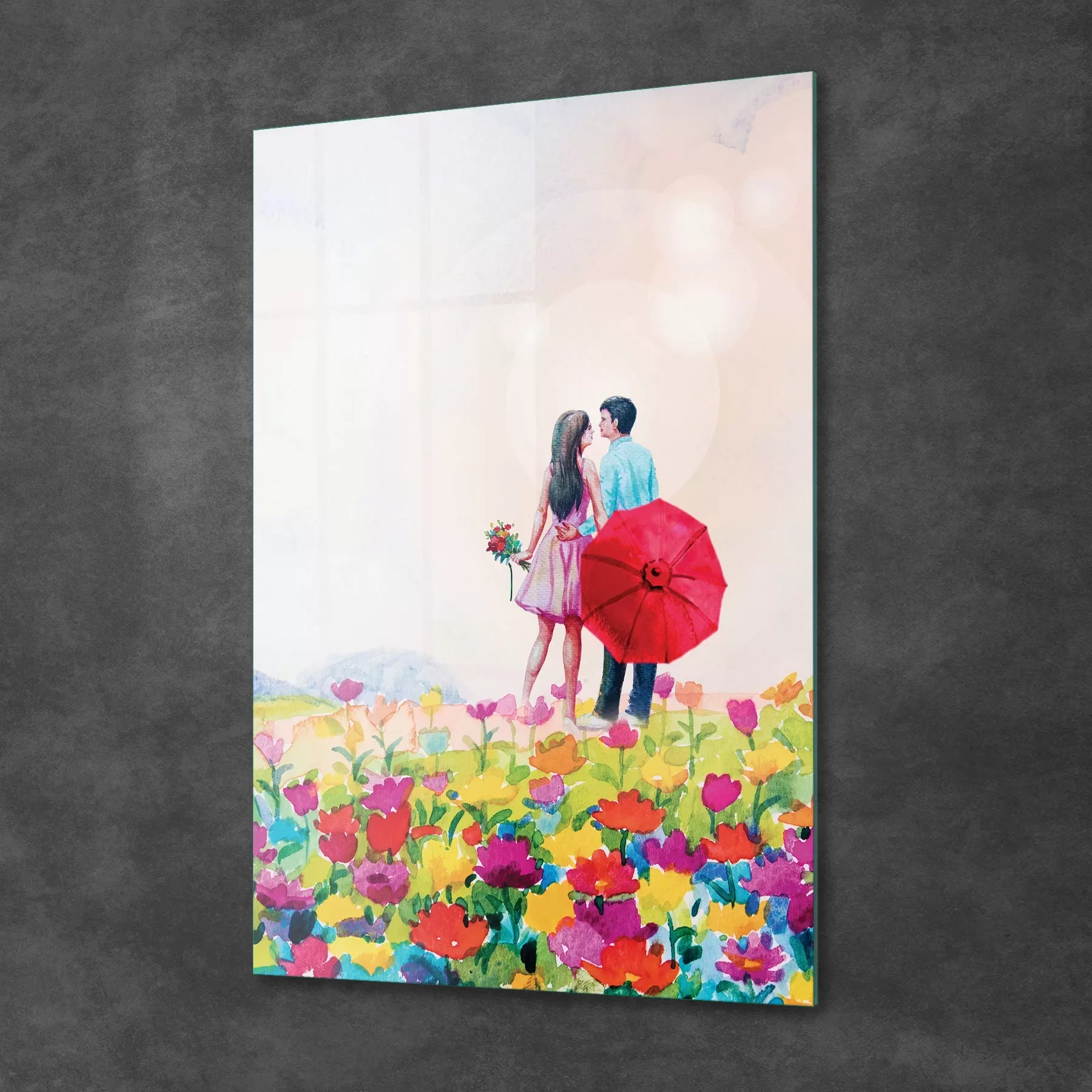 Picture of Decovetro Cam Tablo Yağlı Boya Love 70x100 cm