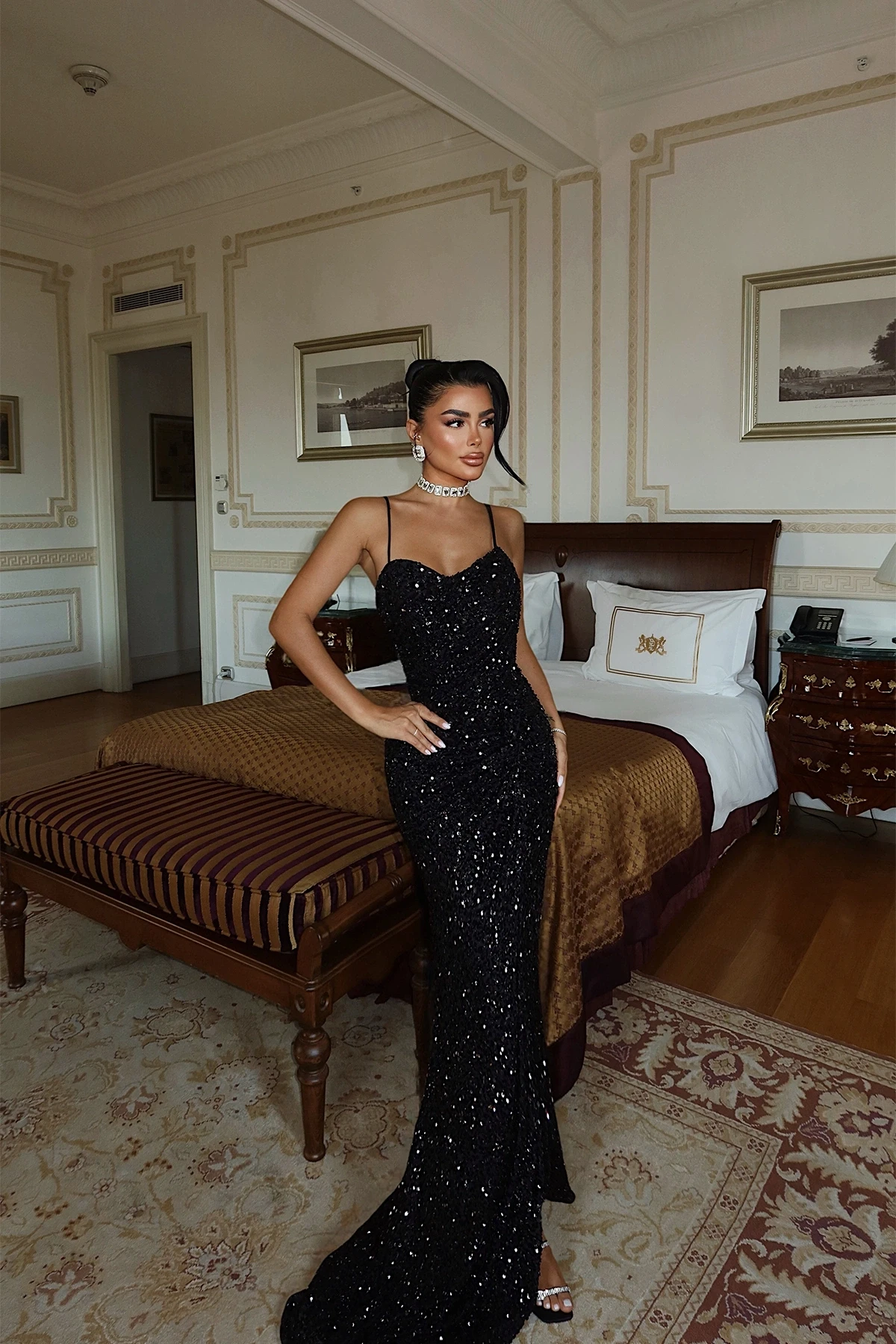 Picture of Black Manish Glitter Dress