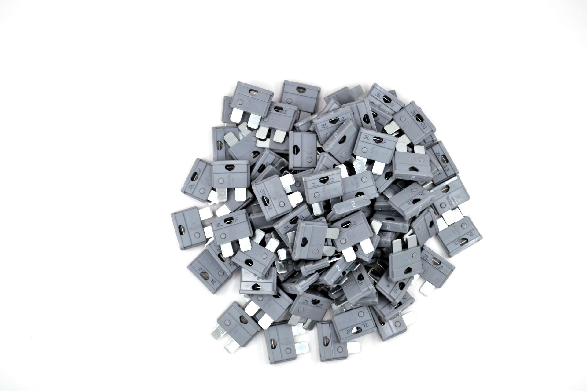 Picture of 100 Adet 2 Amper Gri Standart Bıçak Sigorta 2A