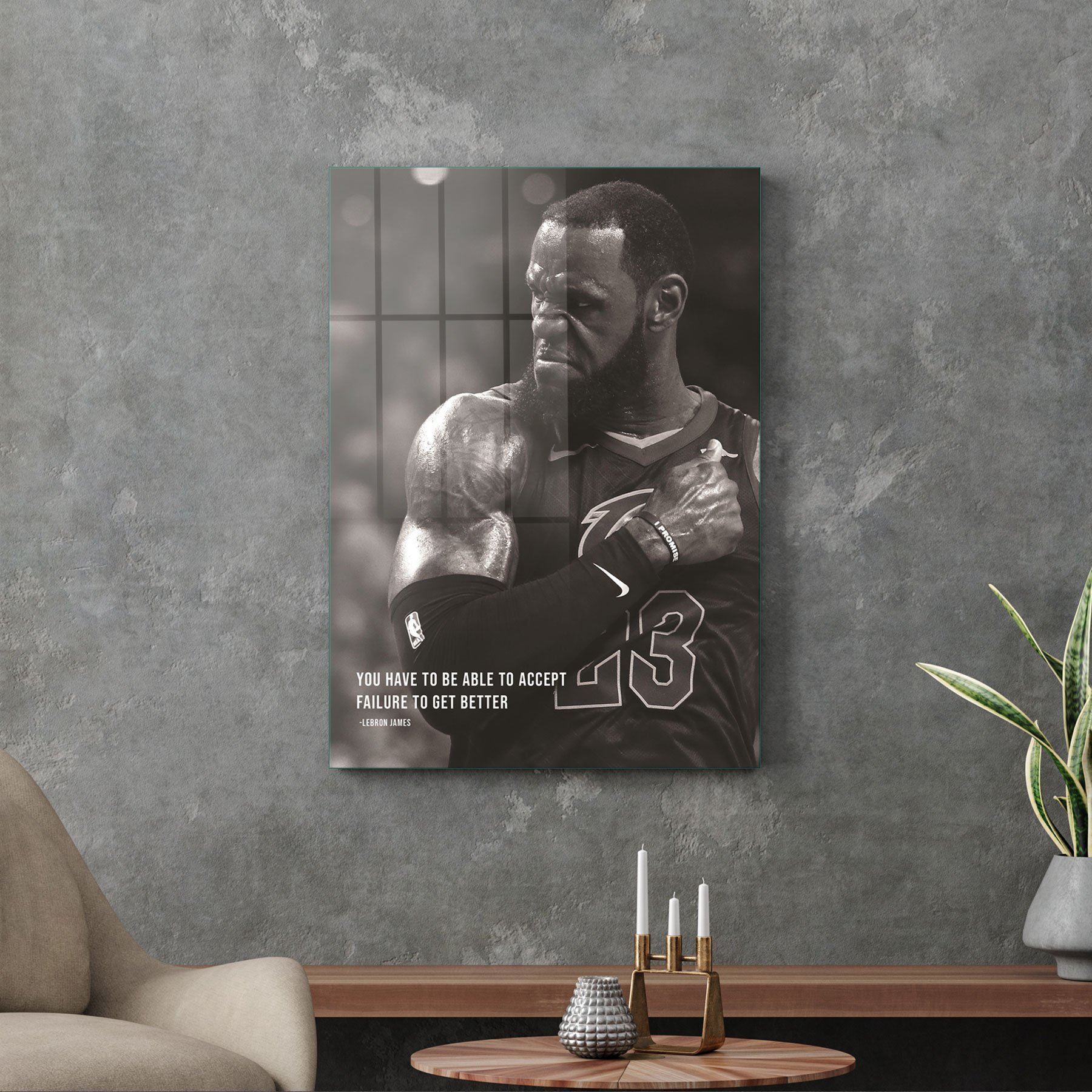 Picture of Decovetro Cam Tablo LeBron James Motivational 70x100 cm