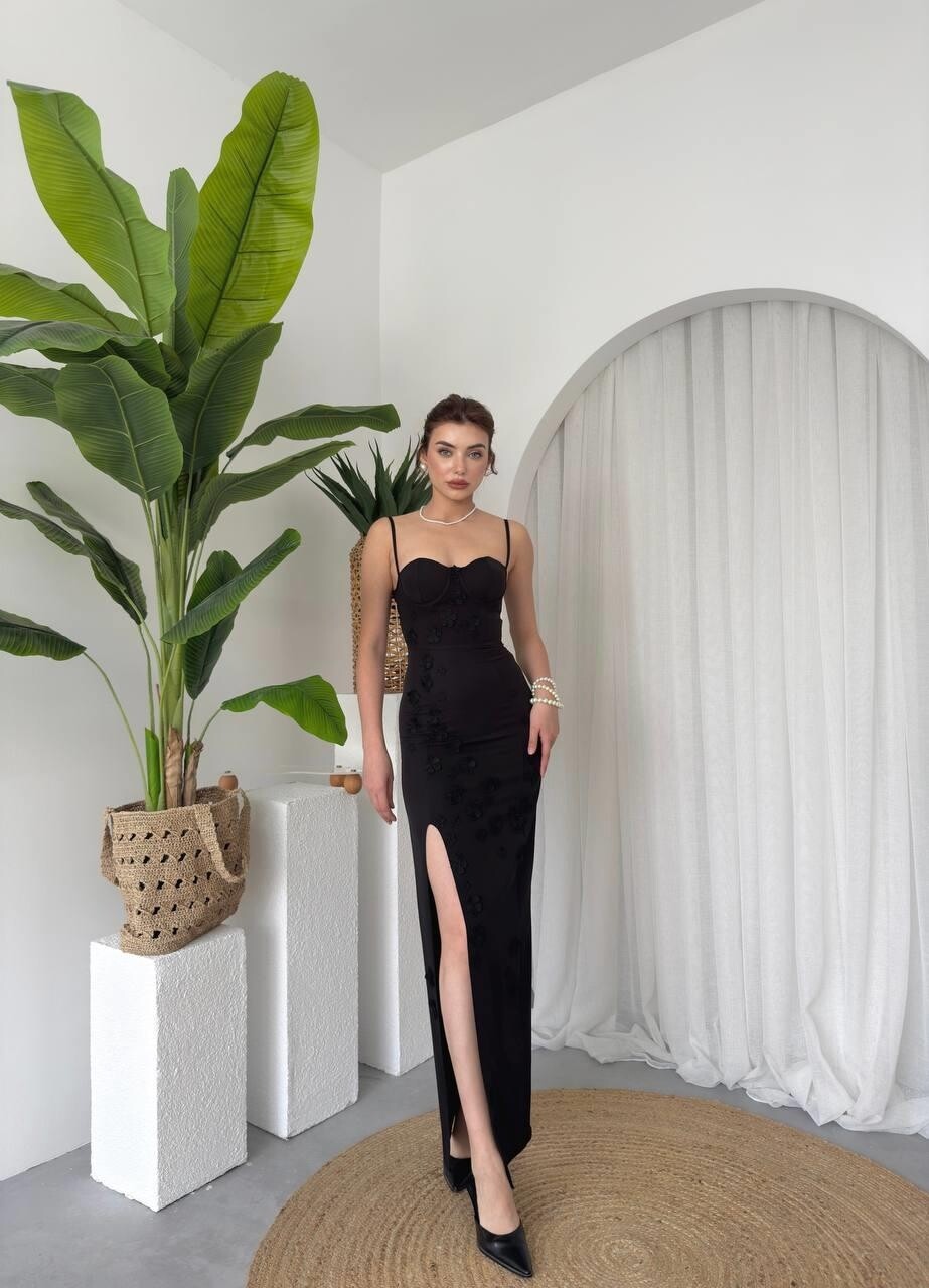 Picture of Stor Gül Detaylı Elbise