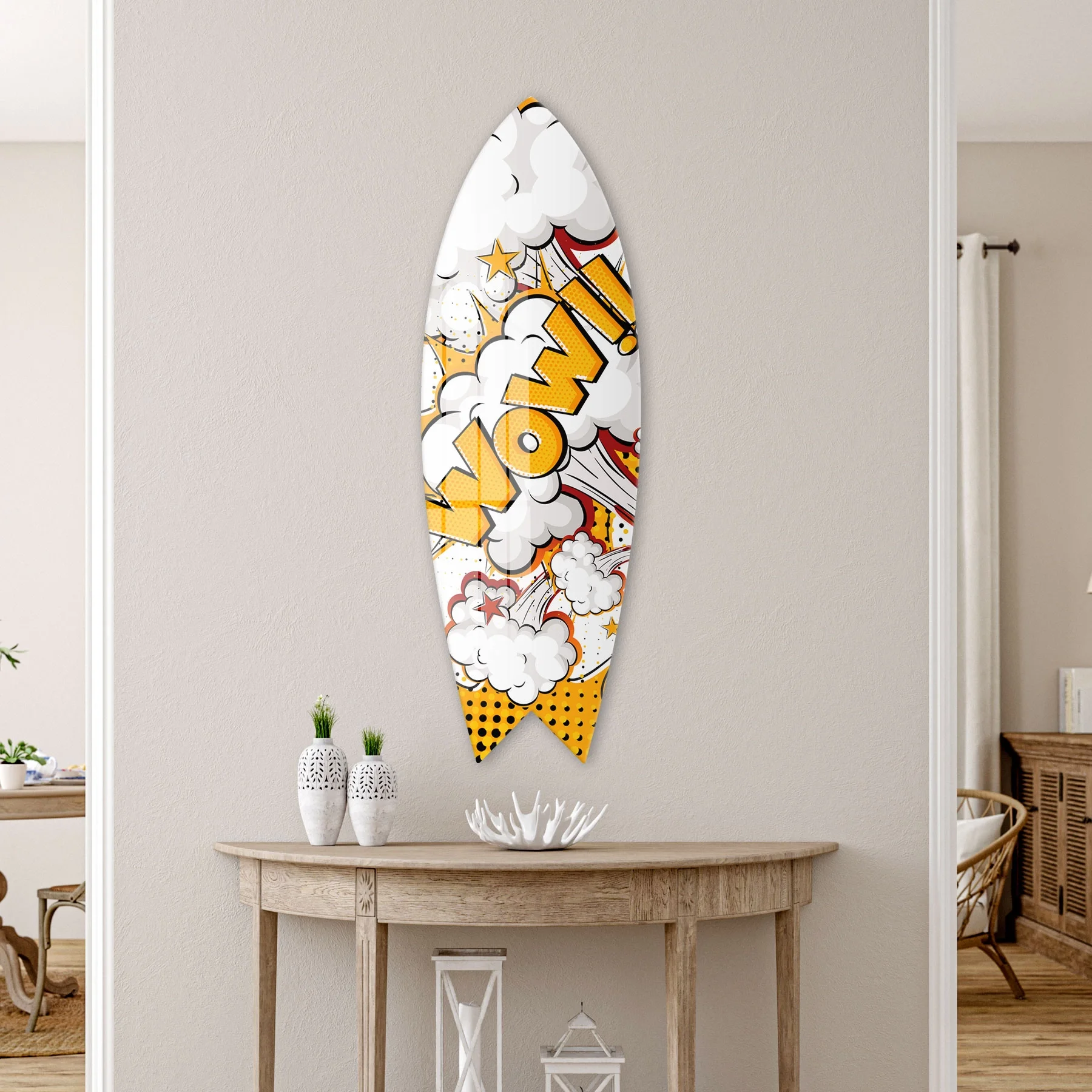 Picture of Decovetro ST 4125 Dekoratif Cam Sörf Tahtası 33x100 Cm