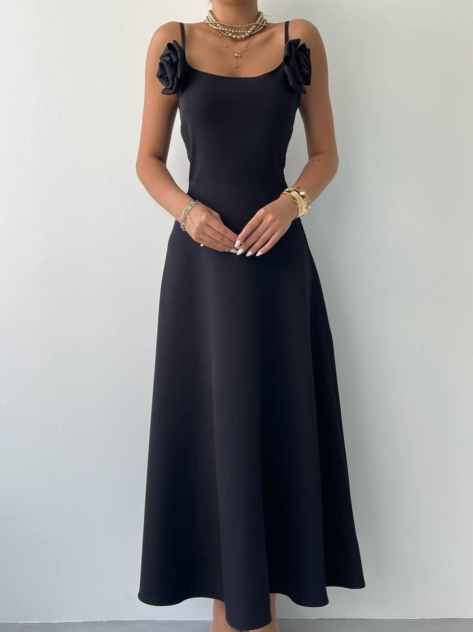 Picture of Matilda Gül İp Askılı Elbise