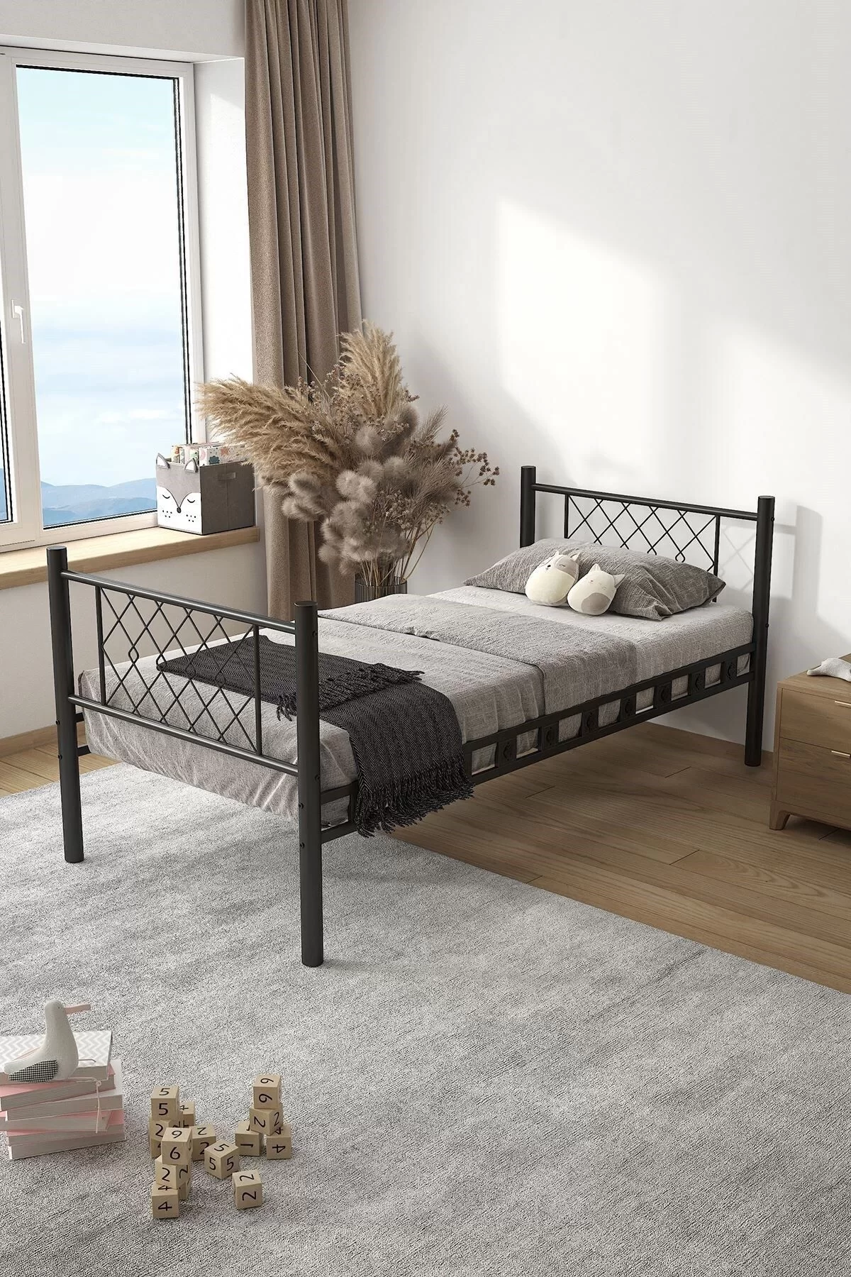 Picture of Metis Genç Çocuk Yatak Odası Metal Ranza Ve Karyola 90x190