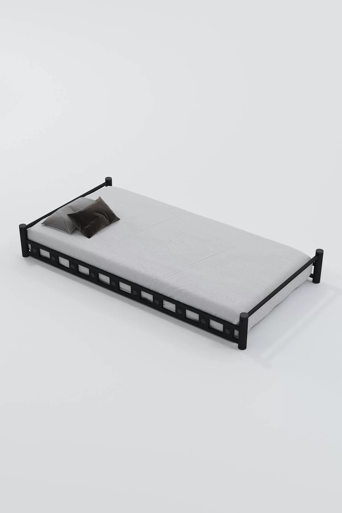 Picture of Yavru Karyola Ranza Eki Yer Yatağı Baza Yatak Siyah