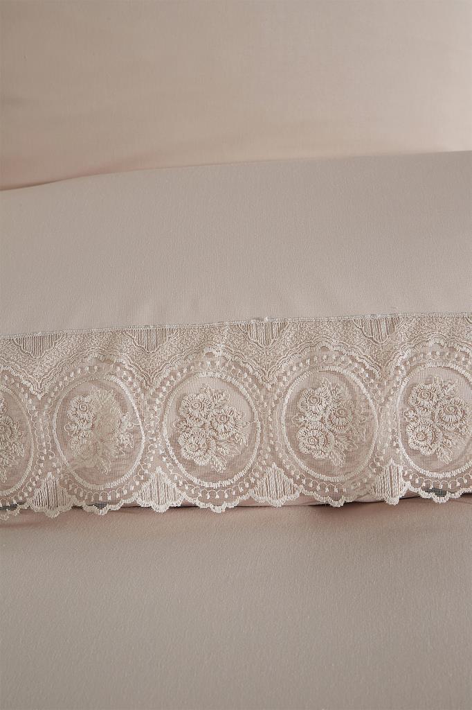 Picture of Fransız Dantelli Seda Çeyizlik Nevresim Takımı Cappucino