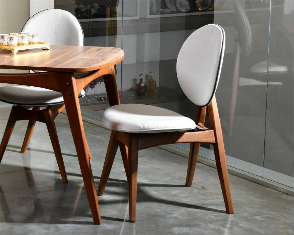Picture of Touch İskandinav Krem Ahşap Modern Sandalye