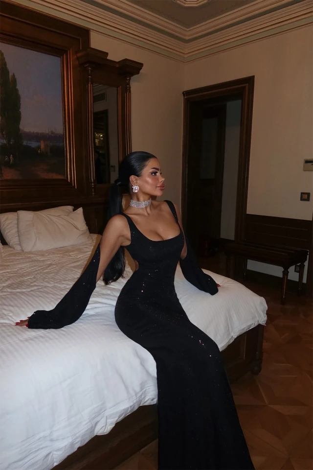 Picture of Black Stone Long Dress