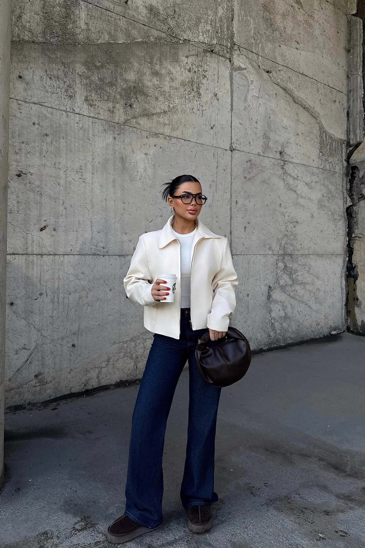 Picture of White Shirt Collar Jacket