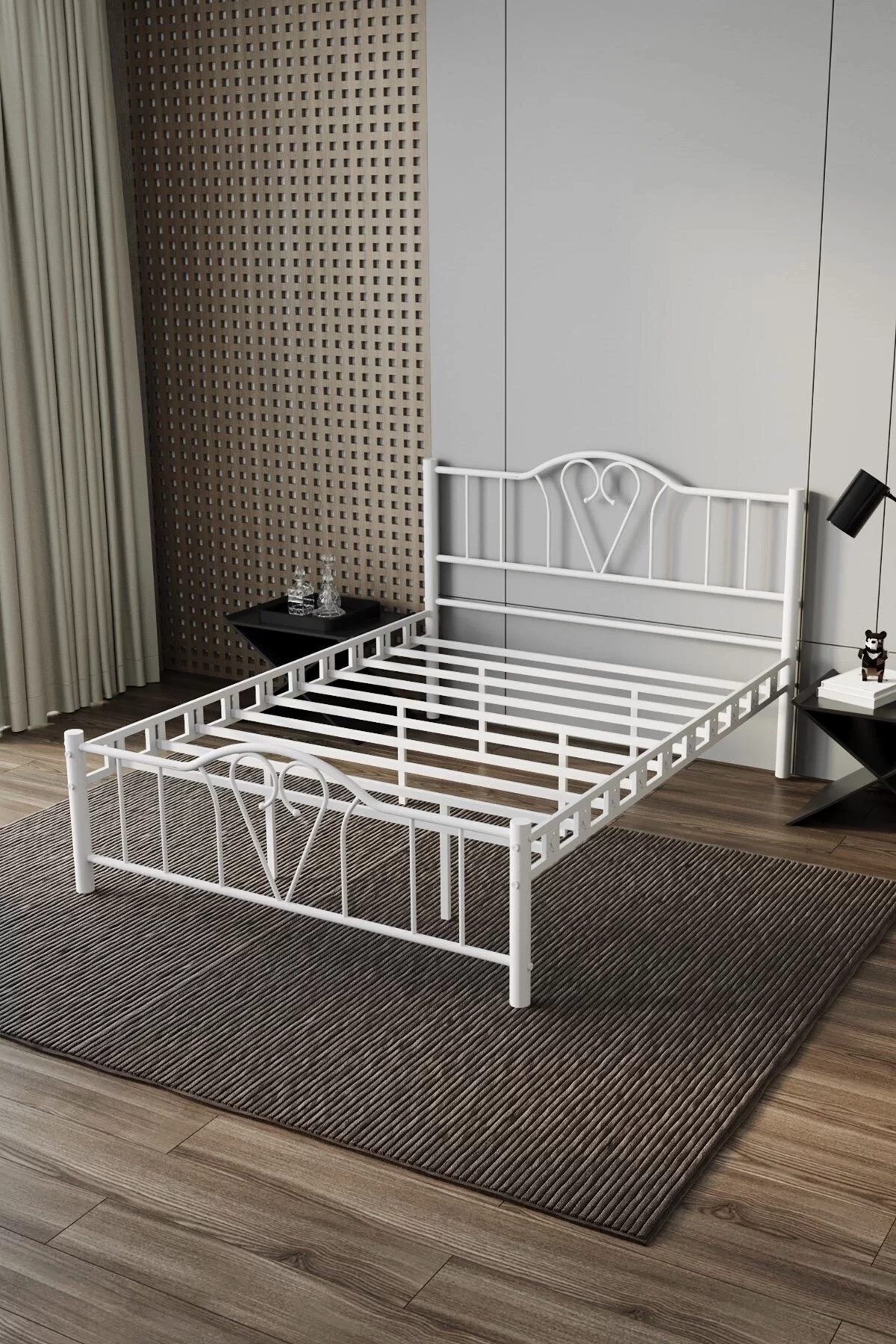 Picture of Orkide Çift Kişilik Ferforje Metal Karyola Beyaz