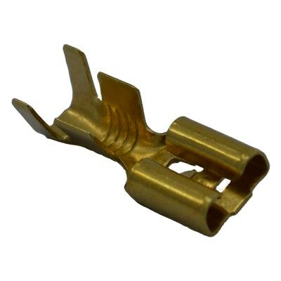 Picture of 250 Adet Tırnaklı 6,3 Dişi Fiş Kalın Kablo Ucu 6mm'e Kadar Pirinç Terminal