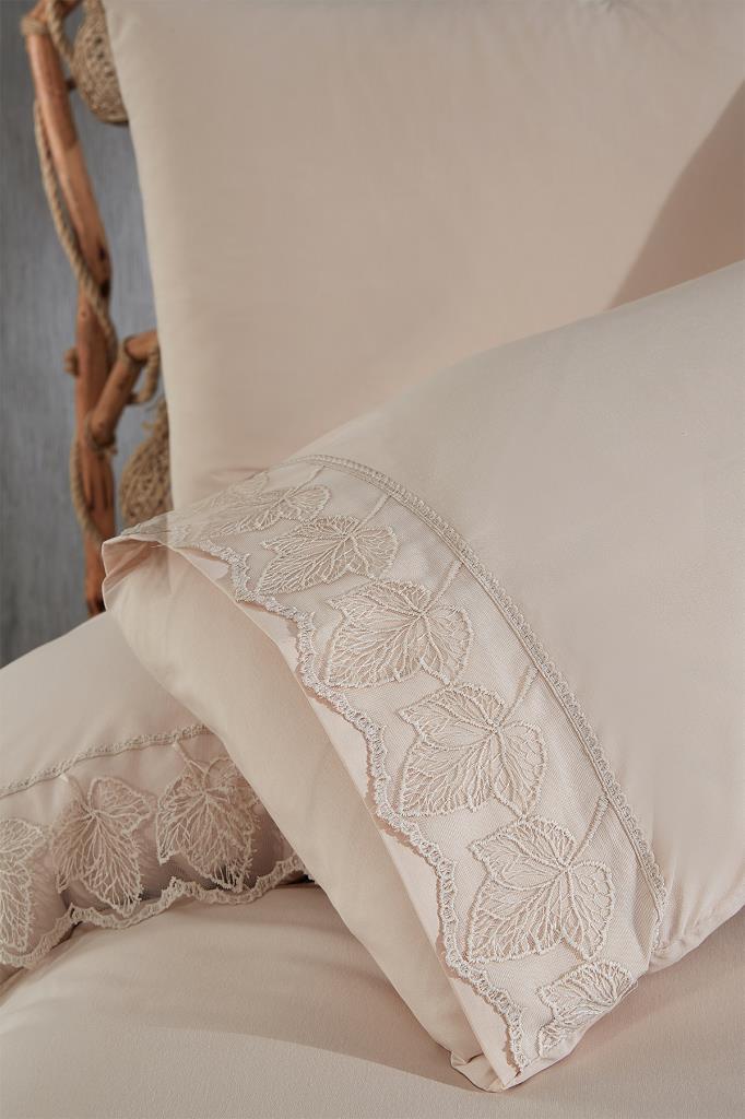 Picture of Fransız Dantelli Seray Çeyizlik Nevresim Takımı Cappucino