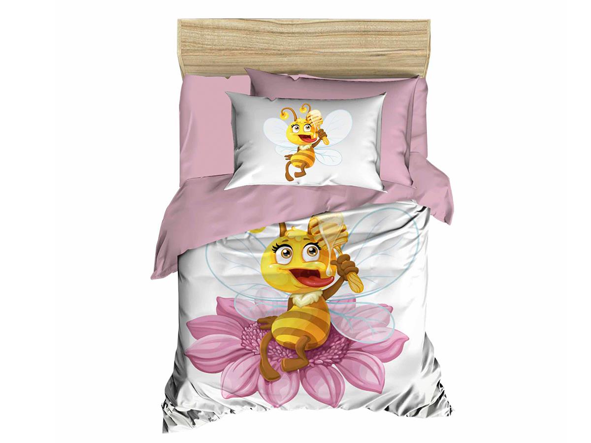 Picture of Dijital Baskılı 3d Bebek Nevresim Takımı Bee Pudra