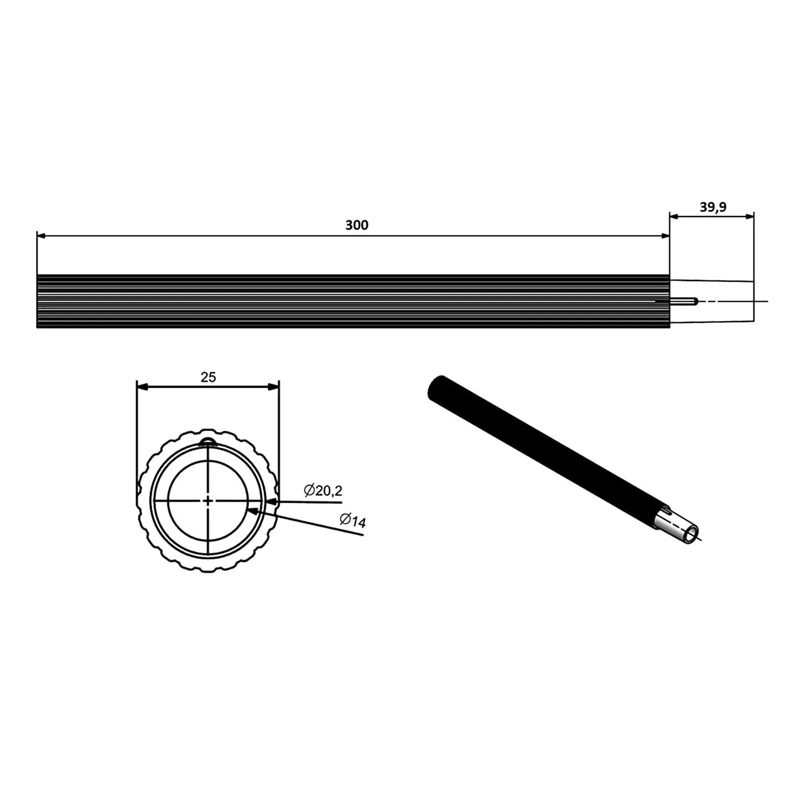 Picture of Modüler Askı Borusu (Yuvarlak)