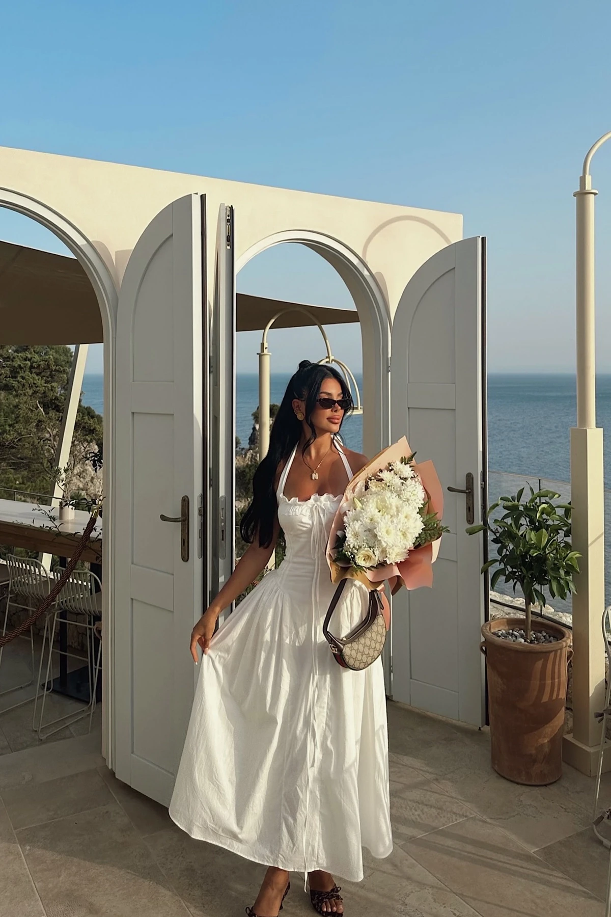 Picture of White Corfu Midi Dress