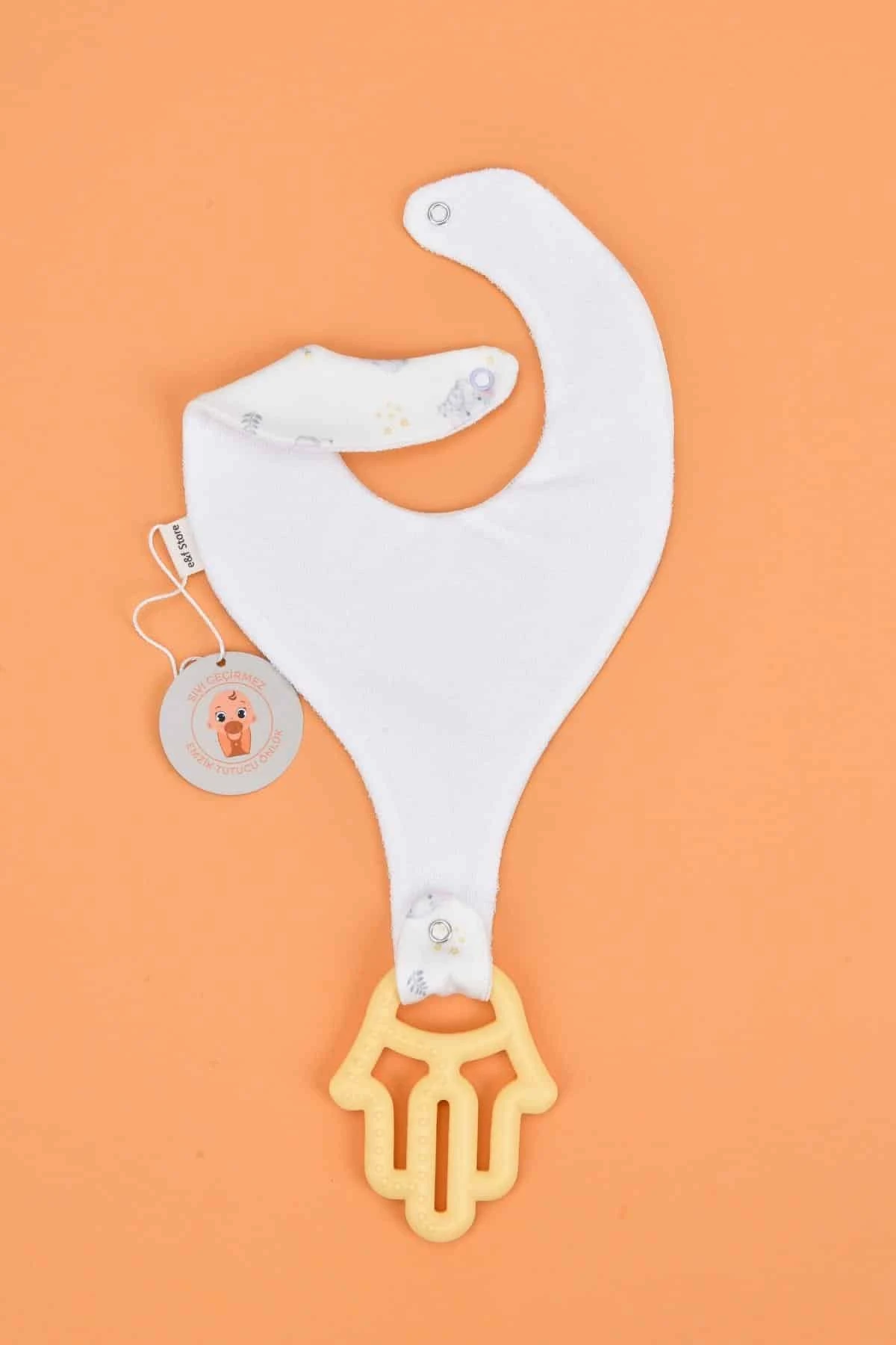 Picture of İkinci Şans - Sıvı Geçirmez Emzik Tutucu Mama Önlüğü - Sevimli Fil