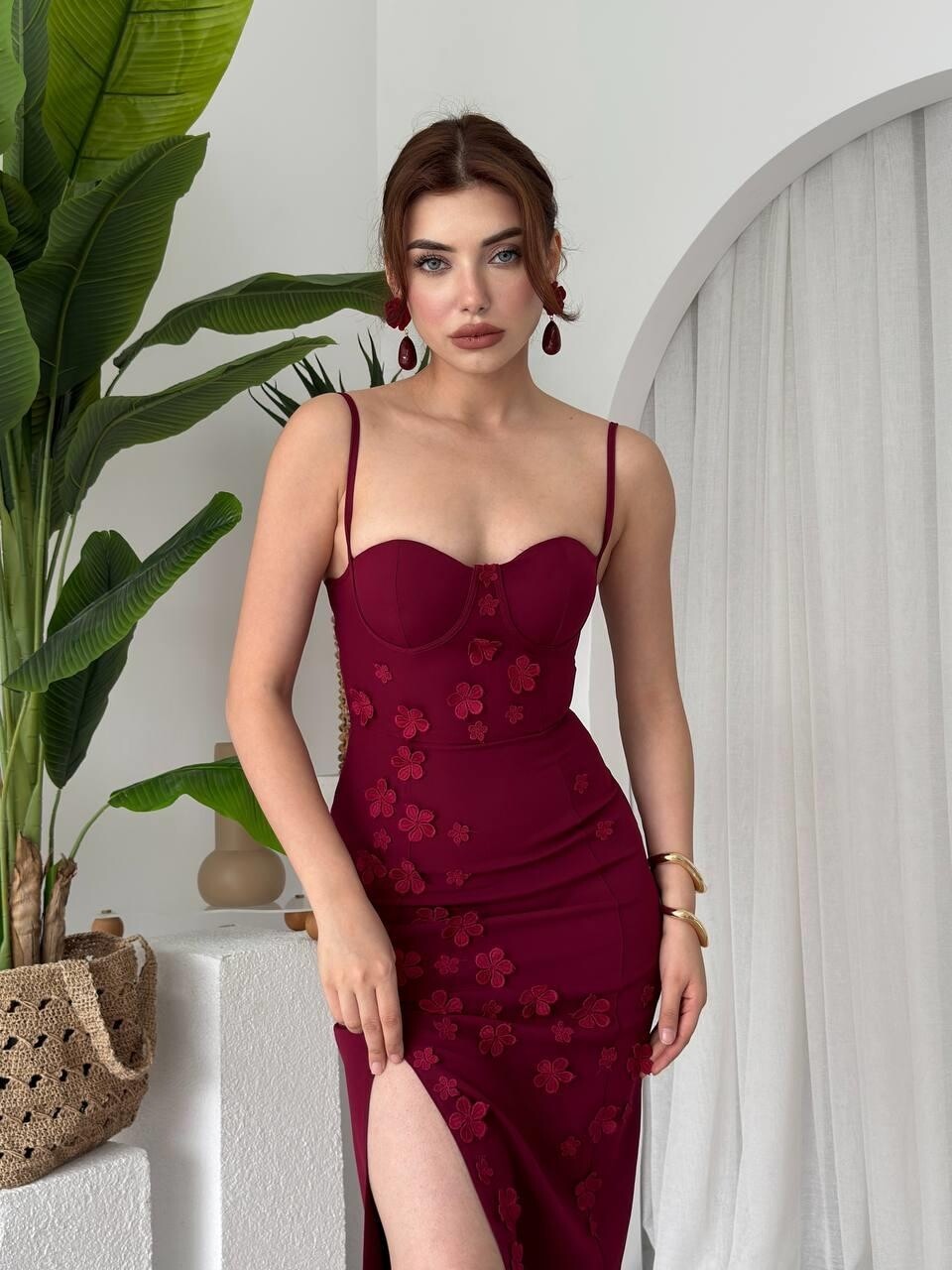 Picture of Stor Gül Detaylı Elbise