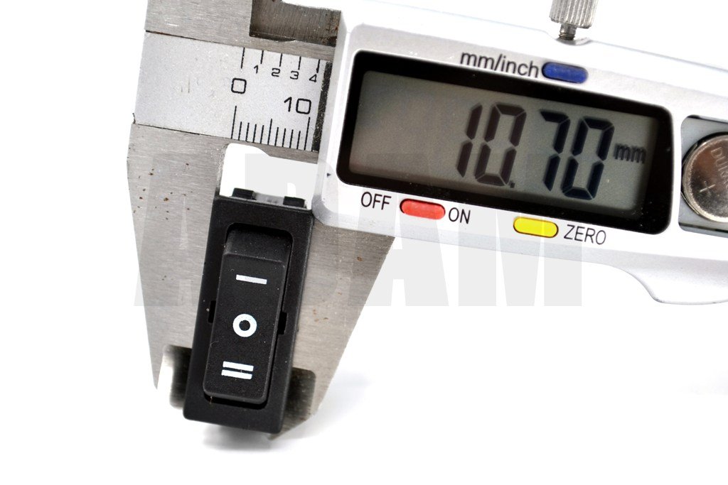 Picture of Cam Anahtarı Düğmesi Işıksız İnce Tip 3 Pin 1-0-2 Yaylı