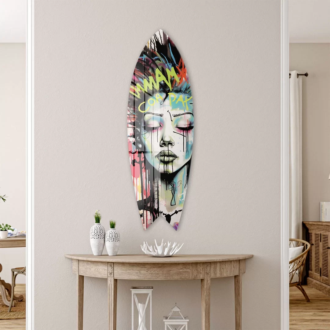 Picture of Decovetro ST 4041 Dekoratif Cam Sörf Tahtası 33x100 Cm