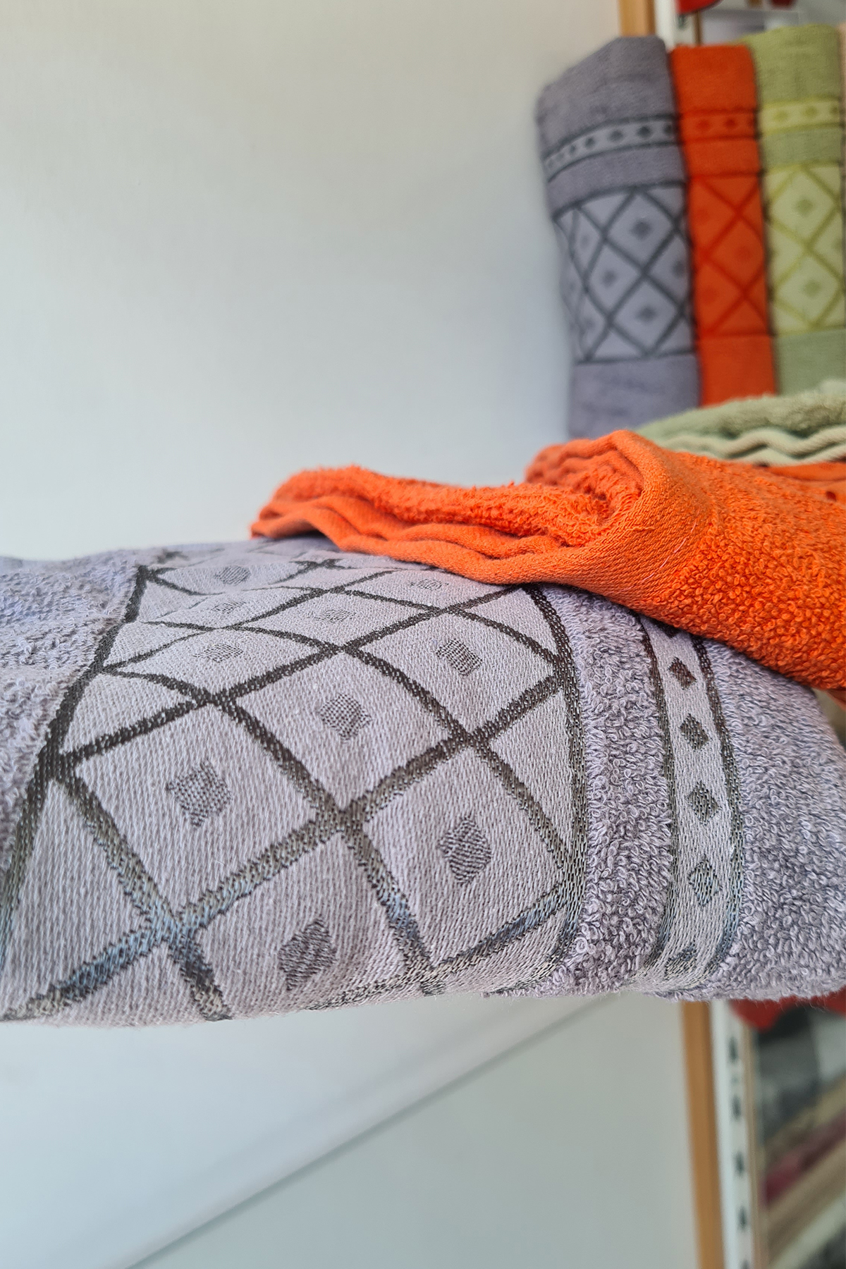 Picture of Baklava Desenli Jakarlı 6 lı El Yüz Havlu Takımı