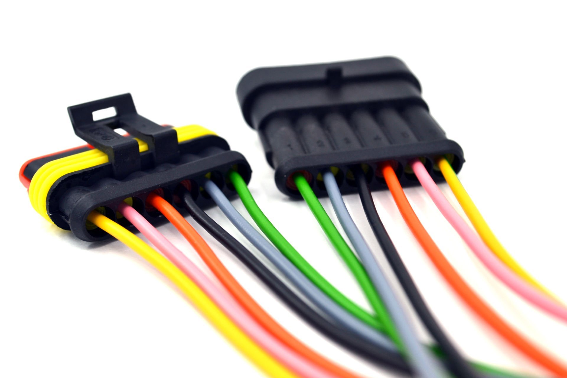 Picture of 1 Takım 6 Pin Kablolu Süper Seal Elektrik Soketi Su Geçirmez Konnektör MT-13