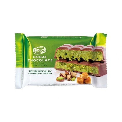 Picture of PISTACHIO KADAYIF FILLED MILK CHOCOLATE 65g (FLOWPACK)
