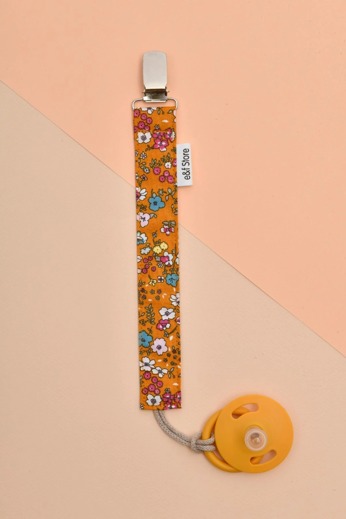 Picture of 3'lü Emzik Askısı Seti - Bej Hardal Sarısı Çiçekli