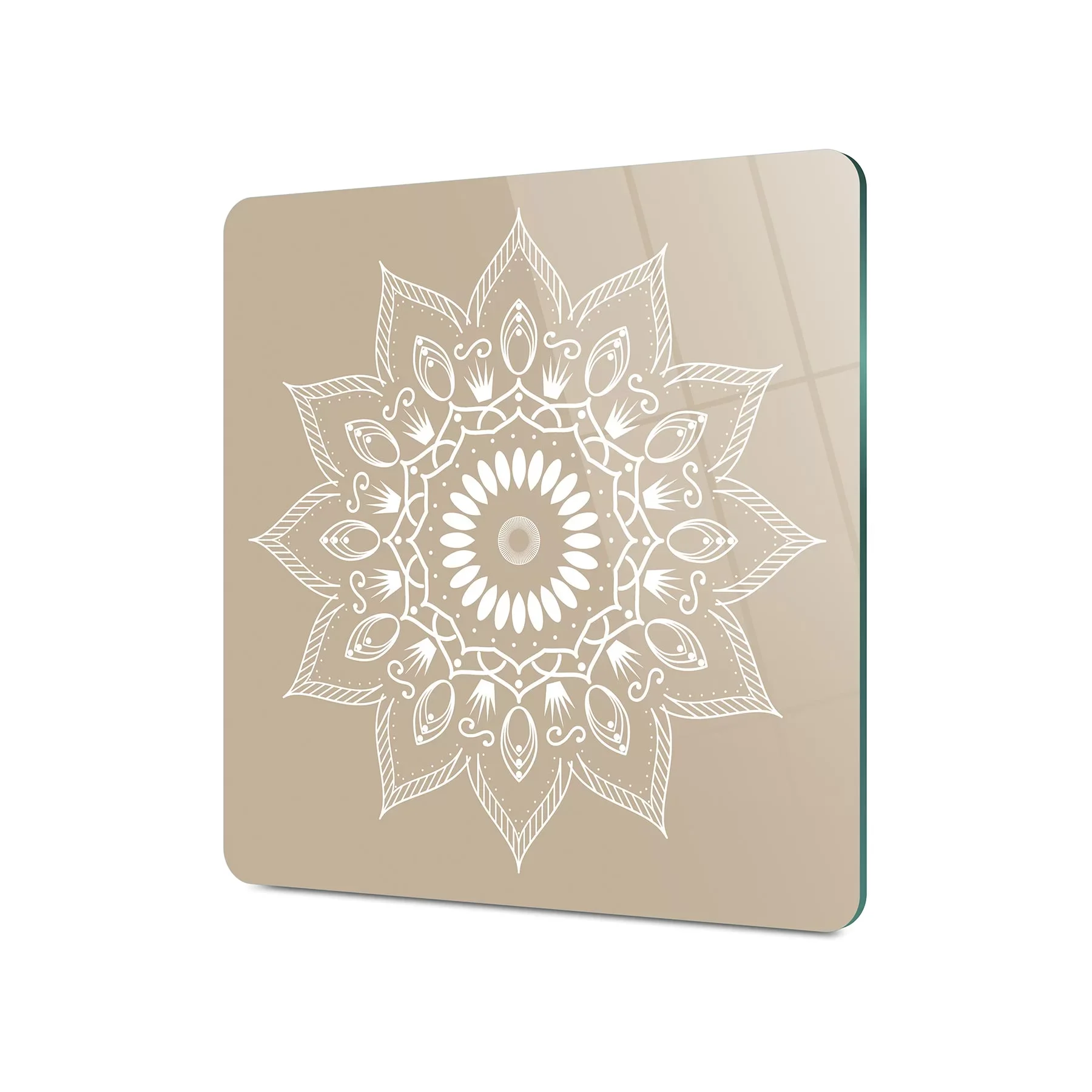 Picture of Decovetro Cam Kesme Tahtası ve Sunumluk Kare Mandala 4 Desenli 30x30 Cm