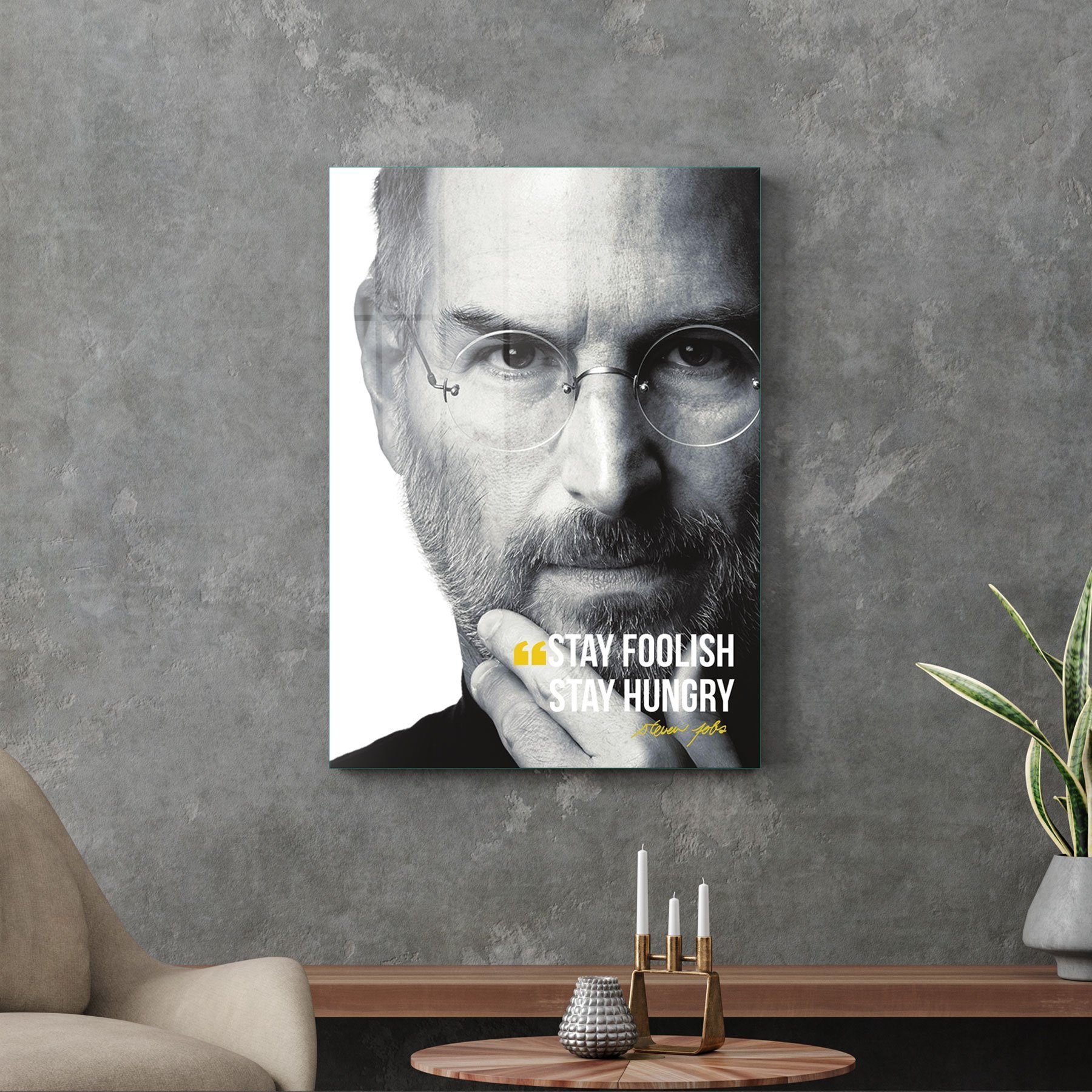 Picture of Decovetro Cam Tablo Steve Jobs Quotes 50x70 cm
