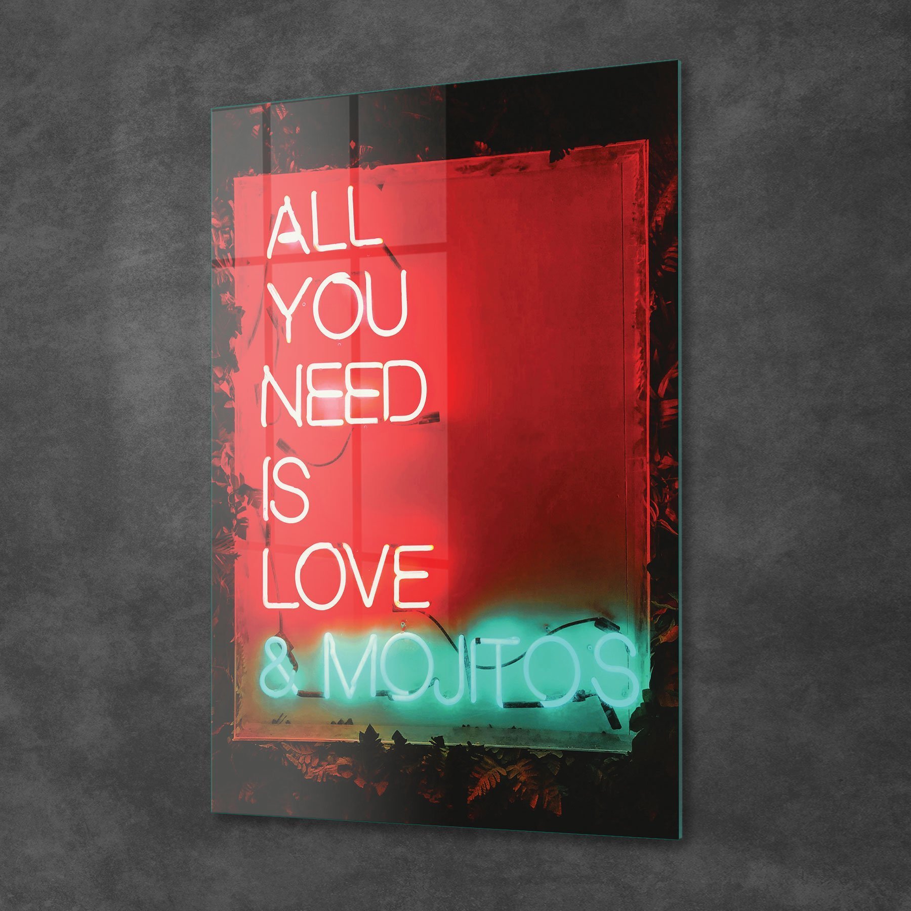 Picture of Decovetro Cam Tablo Neon Love 70x100 cm