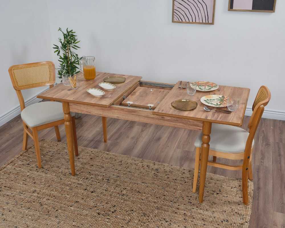 Picture of Hazeran 2 Sandalye 1 Bench Açılır Masa Takımı 80x130 / 80x160