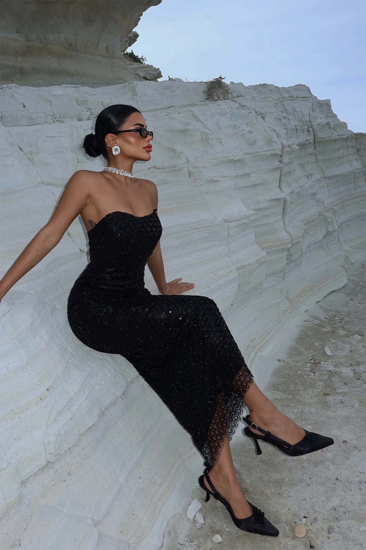 Picture of Black Buckle Detail Shoes