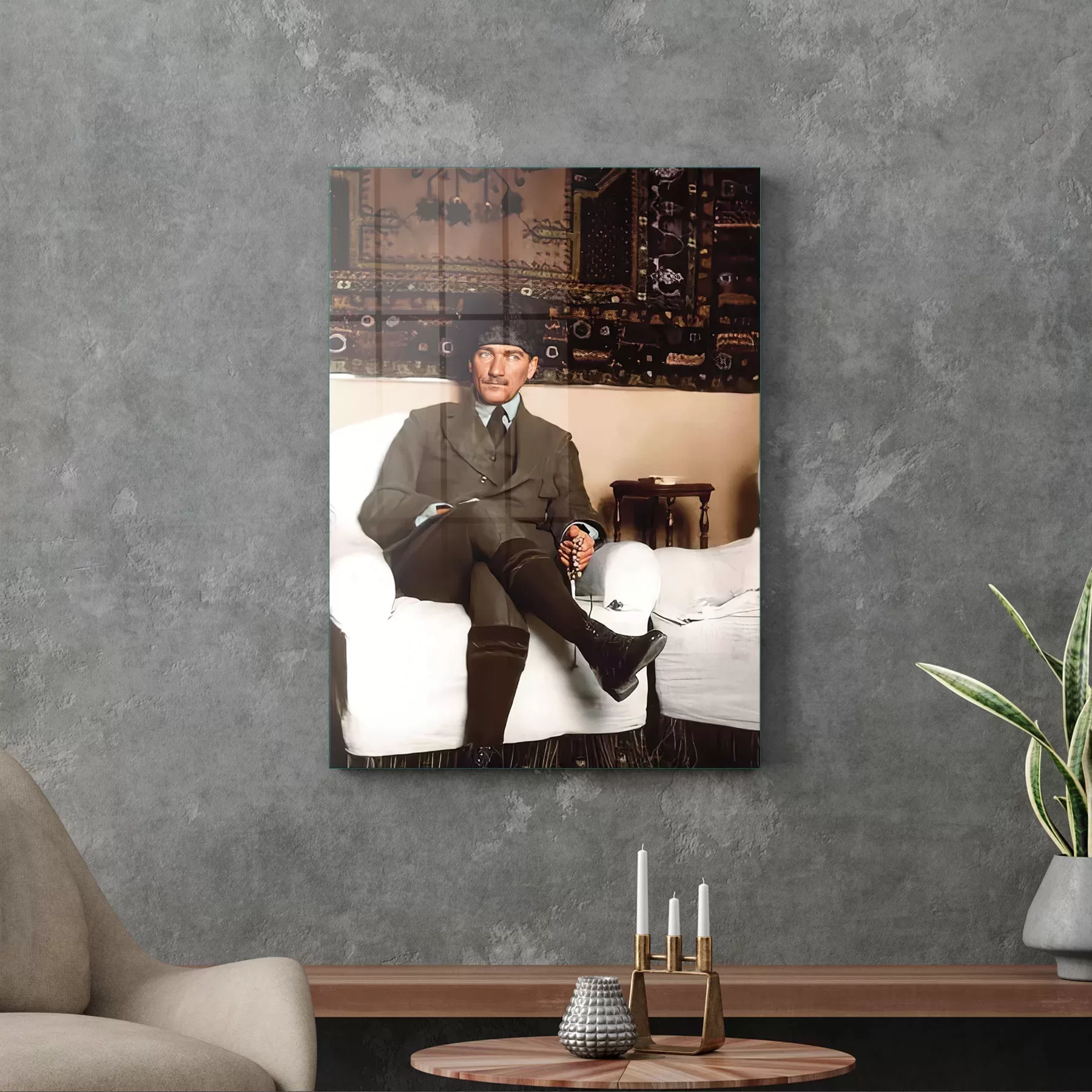 Picture of Decovetro Cam Tablo Atatürk Dekoratif 50x70 cm