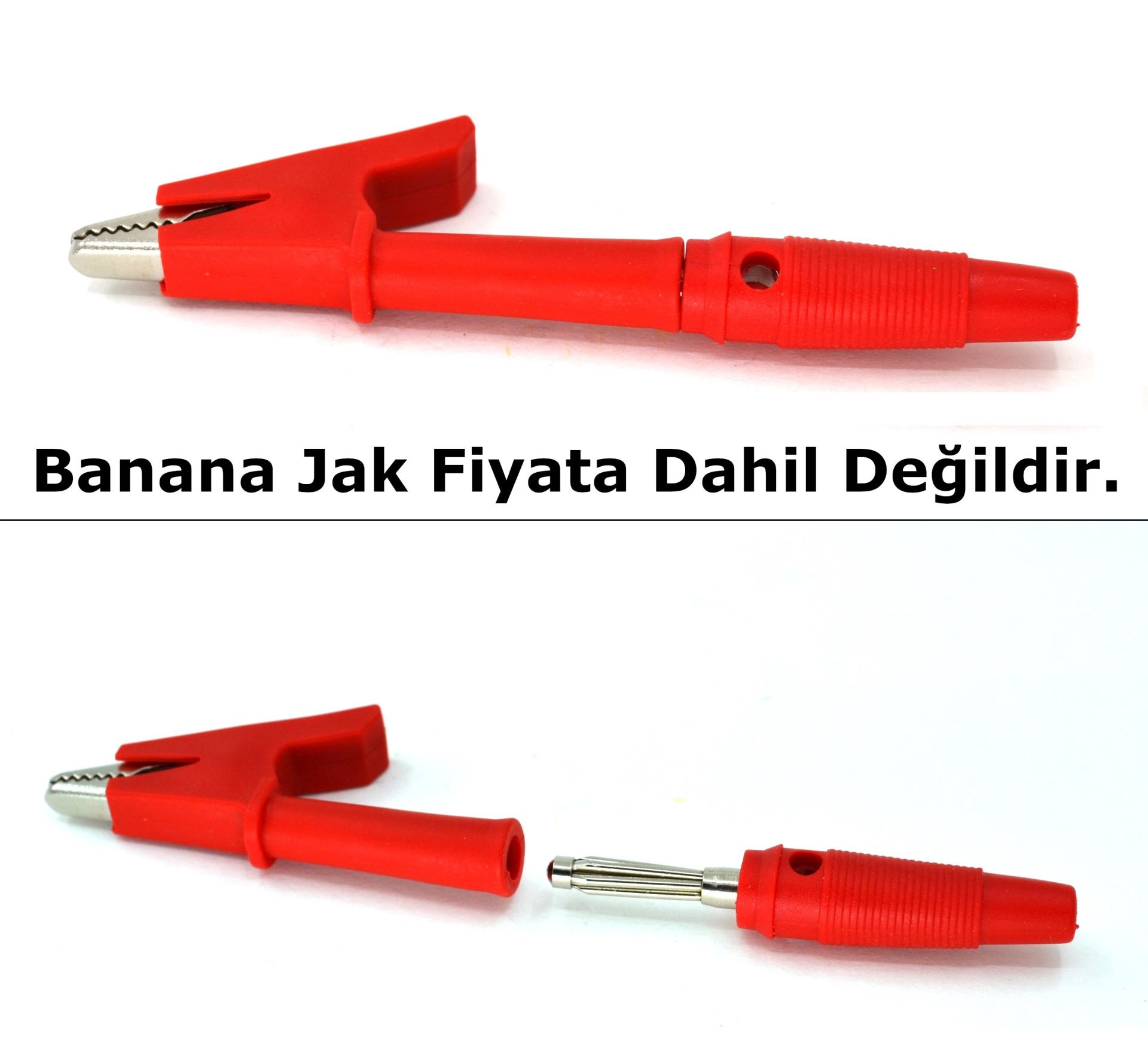 Picture of 4 Adet Pro Krokodil 4mm Banana Jak Girişli 2 Kırmızı 2 Siyah