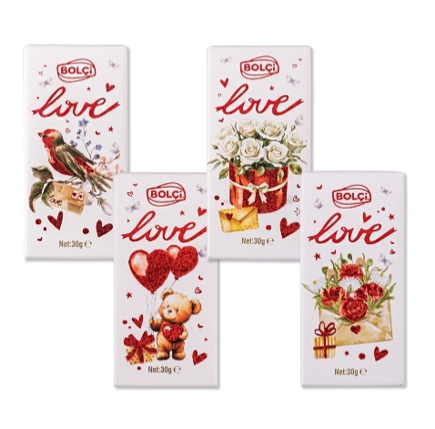 Picture of MILK CHOCOLATE SLIM TABLET VALENTINE 30g