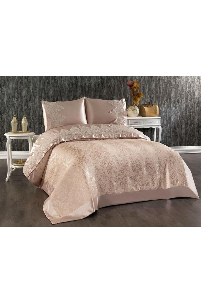 Picture of Çeyizdiyarı Fransız Güpürlü Lisbon Pike Takımı Bej