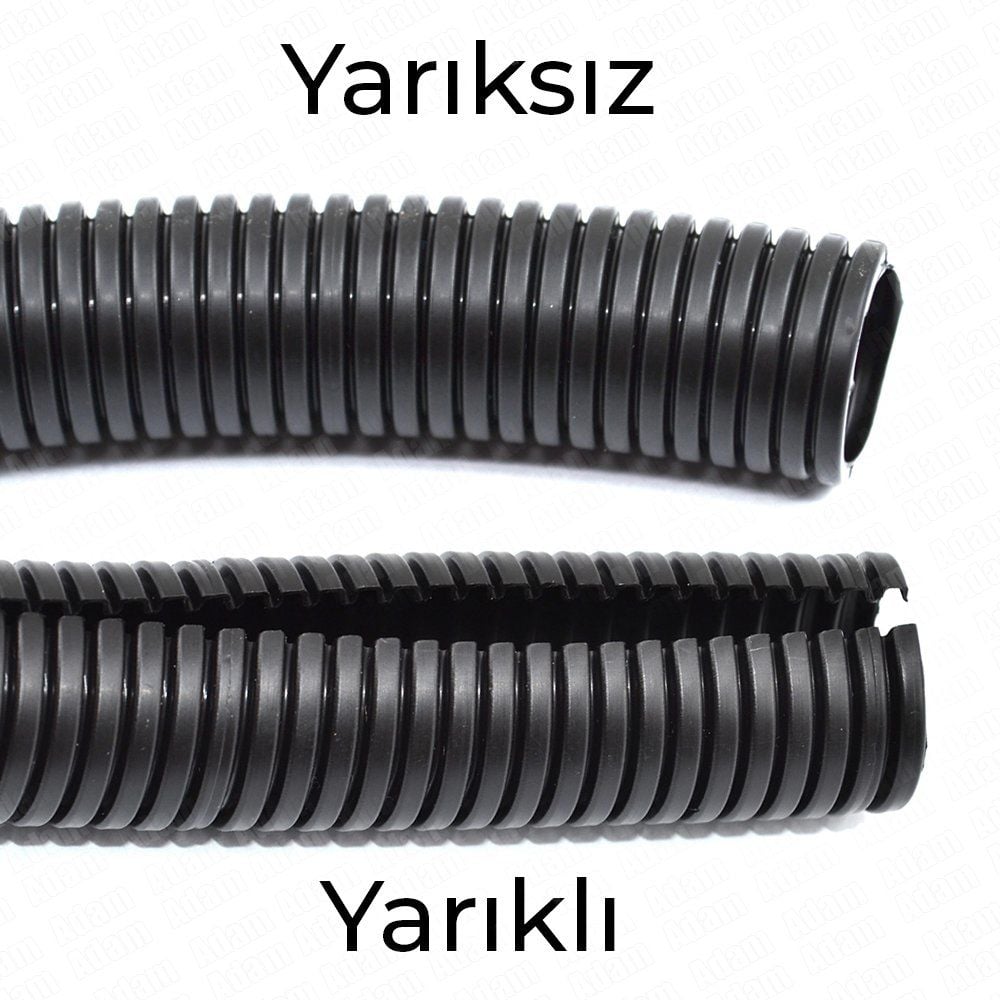 Picture of 5mm Yarıklı Spiral Boru Kablo Izolasyon Hortumu Siyah Esnek